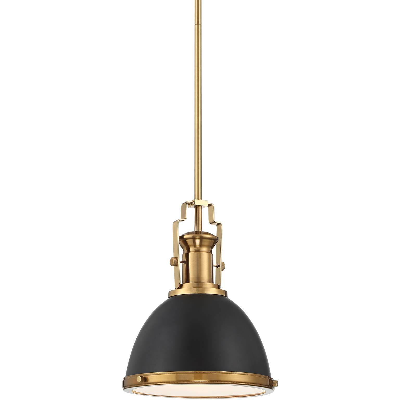Possini Euro Design Black Burnished Brass Mini Pendant Light 9 3/4