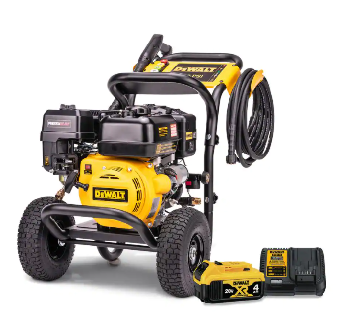 Nettoyeur haute pression à essence DEWALT 3400 PSI 2,5 GPM à eau froide avec pompe à came axiale AAA