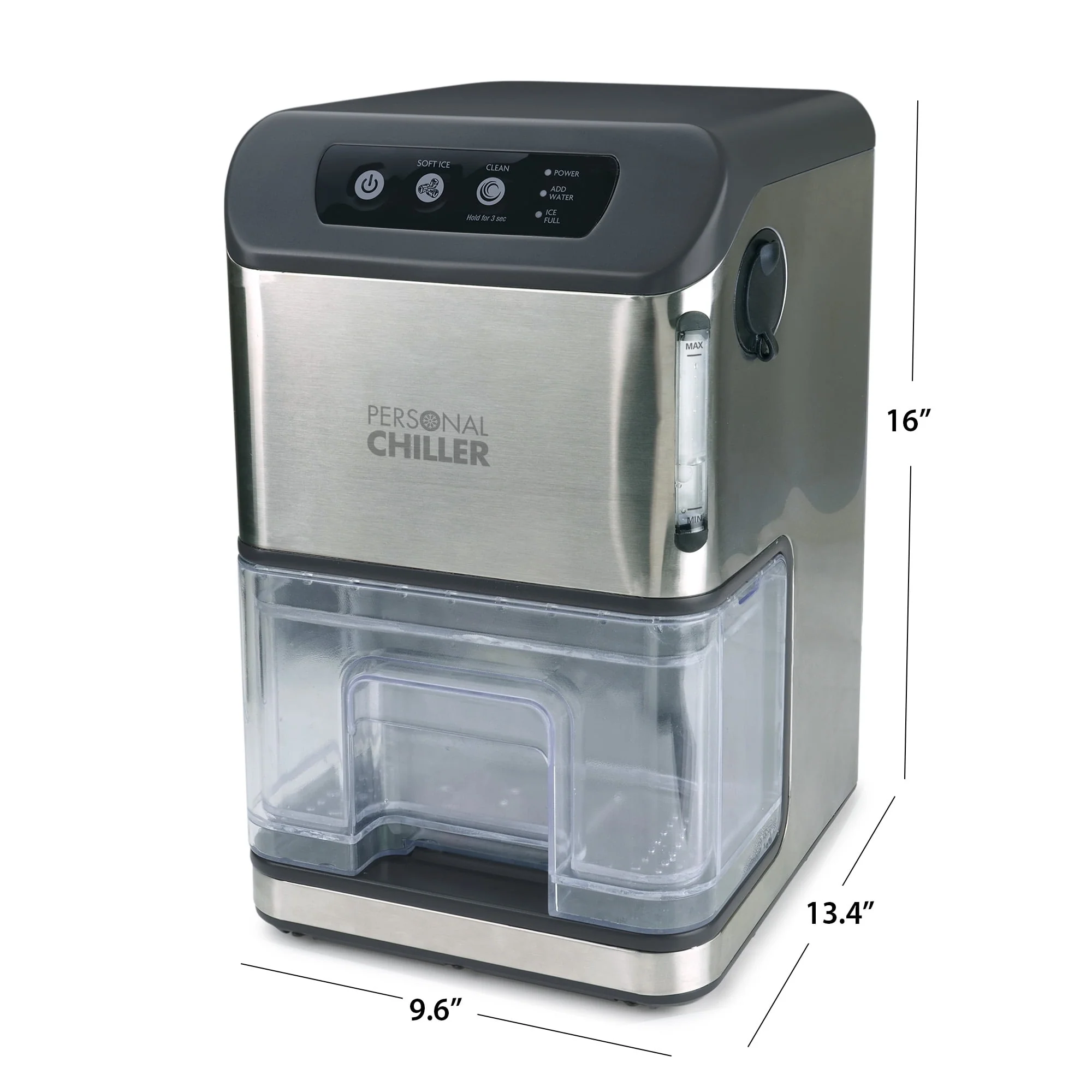 Personal Chiller Portable Countertop Ice Maker, Ice Nuggets, Stainless Steel Image 7