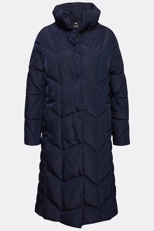 Zigzag Quilted Water Repellent Coat