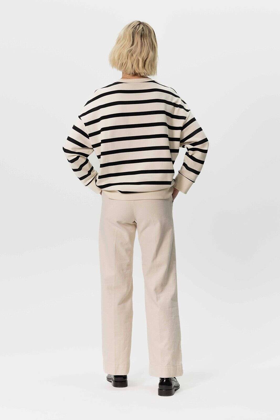 Off-white oversized gestreepte sweater