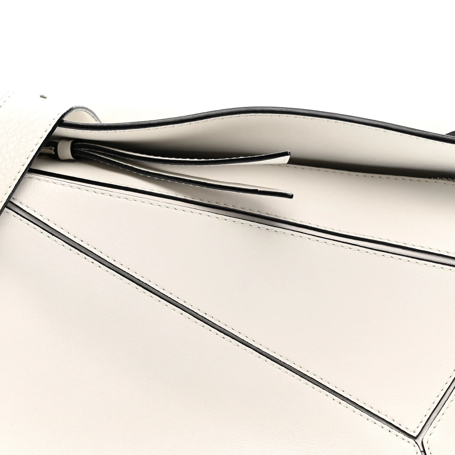 Calfskin Small Puzzle Bag White