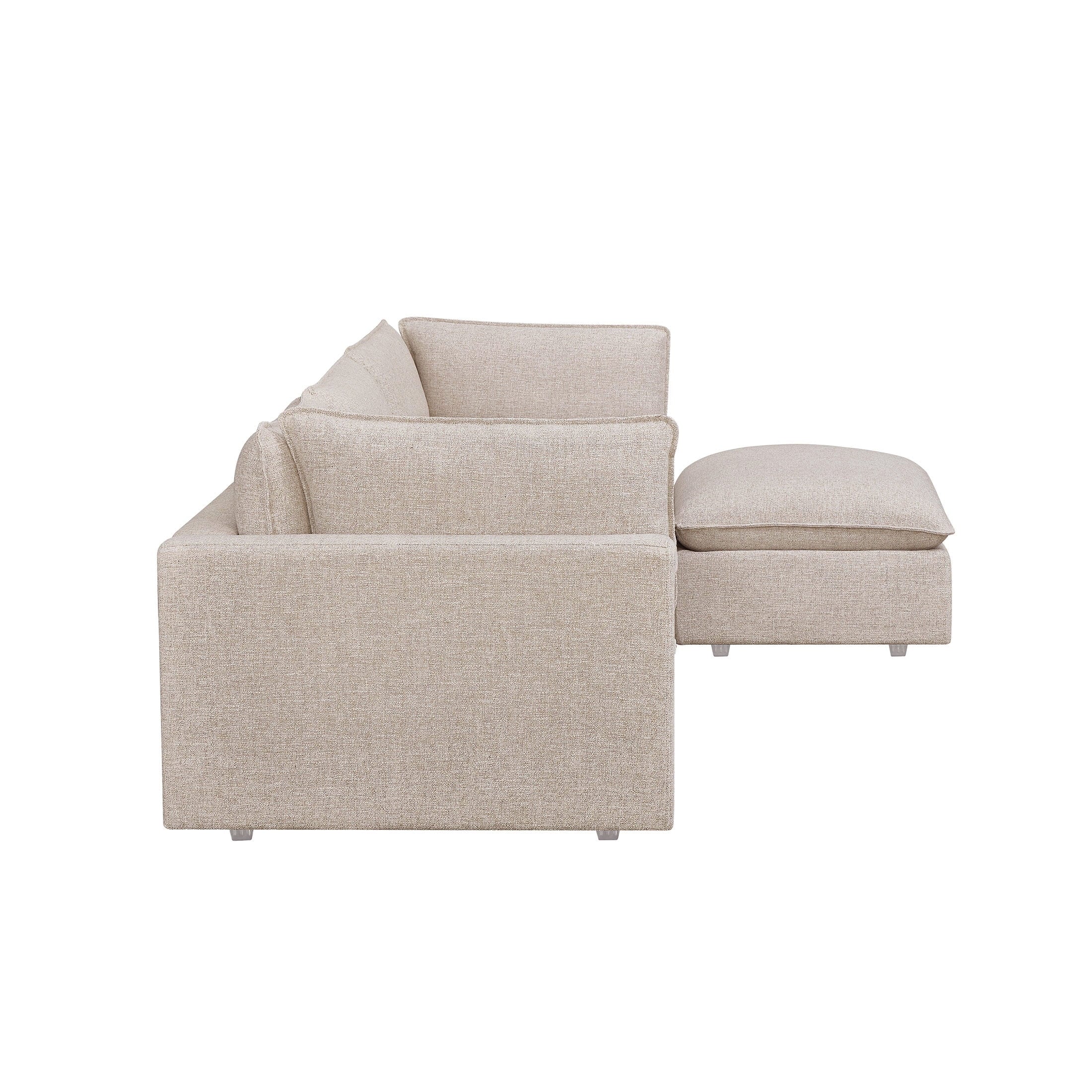 Better Homes & Gardens Weston 107.5 Cloud Modular Sectional Sofa, Heathered Blue
