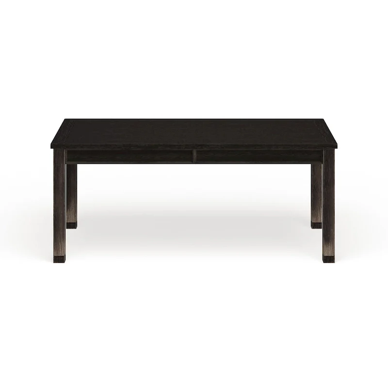 Rectangular Solid Wood Dining Table – Antique Black