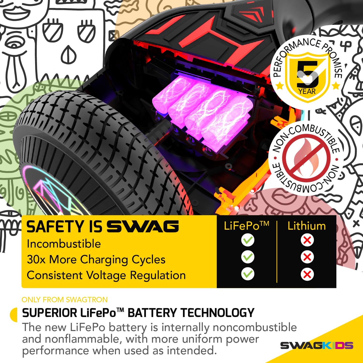 Swagboard Twist T580 Hoverboard with Light-Up LED Wheels and Exclusive Life™ Battery (UL-Compliant) - Image 4