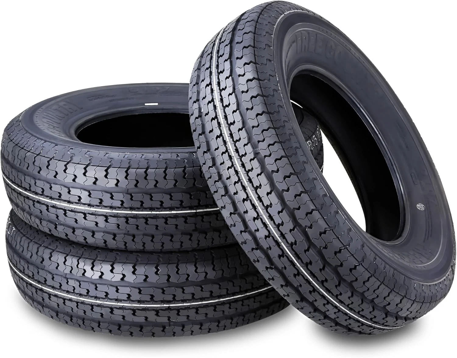 Heavy Duty Trailer Tire ST 205/75R15 10 Ply Load Range E Steel Belted Radial w/Scuff Guard, Set 3(3)