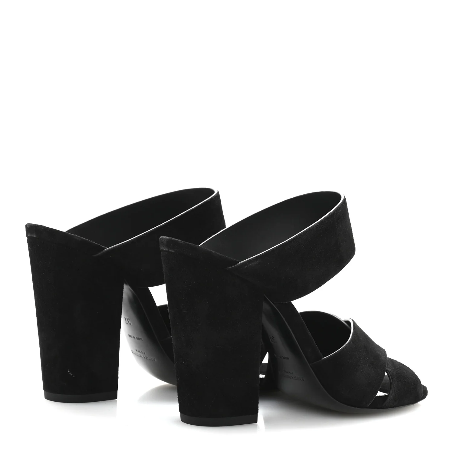 Suede Oak 100 Mule Sandals 37 Black