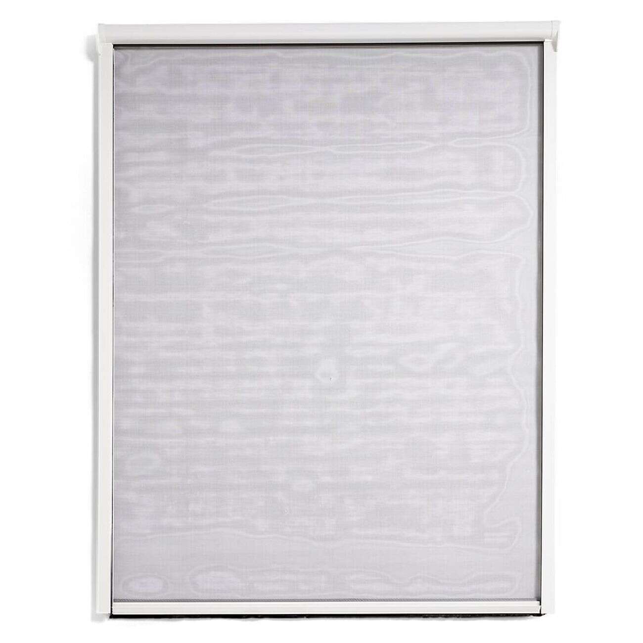 Moustiquaire enroulable pour fenêtre 125x160cm PVC blanc