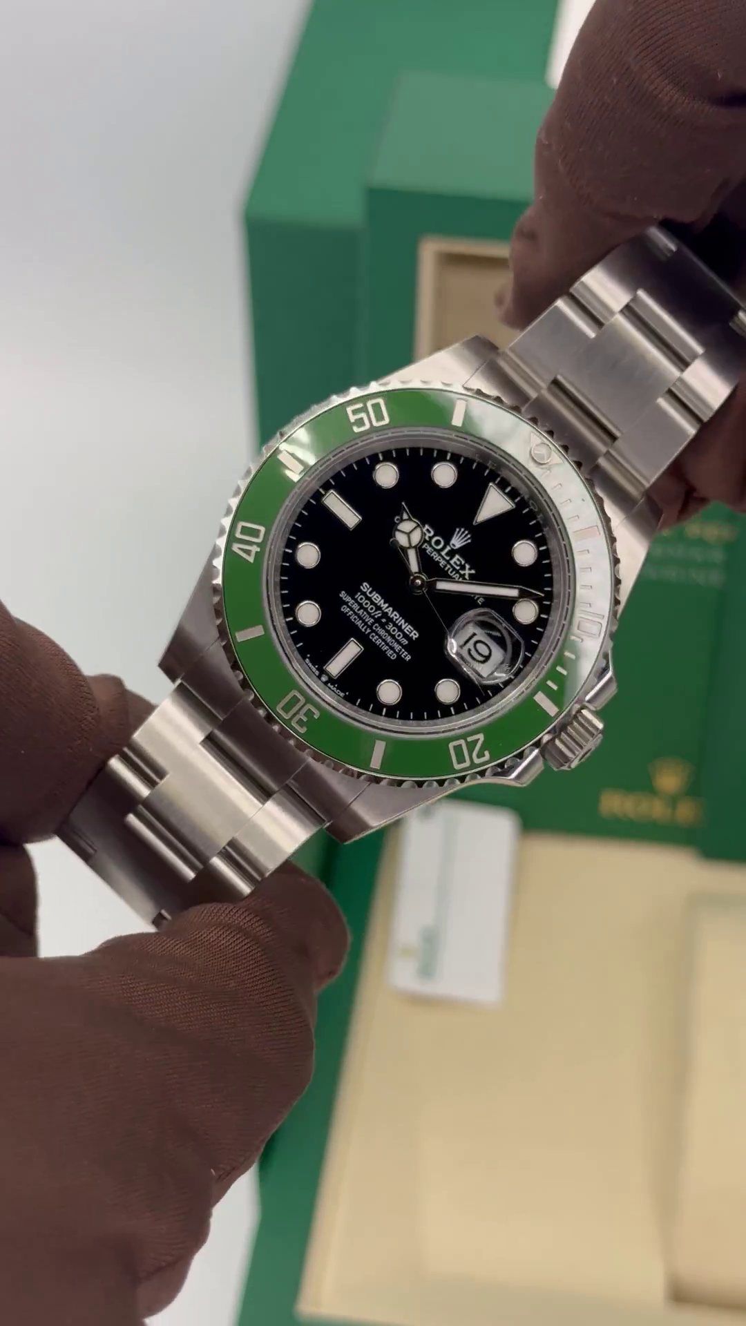 [Super Clone]Rolex Submariner 41mm Stainless Steel Black Dial Green Bezel 