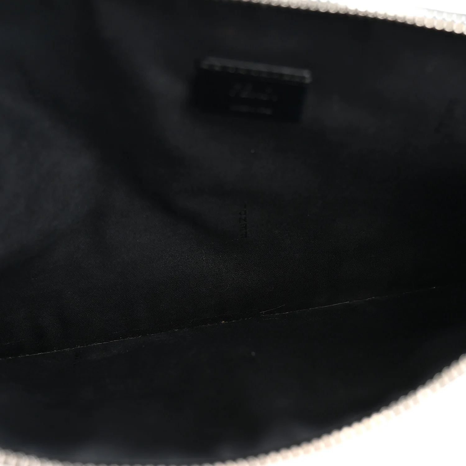Vitello Grace FF 1974 Embossed Slim Clutch Black