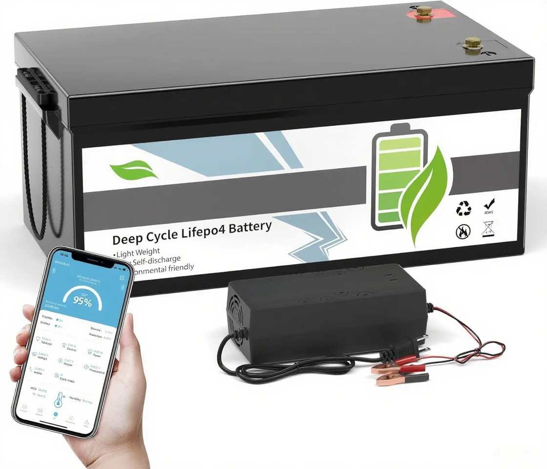 Batterie LiFePO4 12 V 100 Ah, batterie lithium rechargeable à décharge profonde, BMS 100 A avec protection contre les basses températures, idéale pour camping-cars, systèmes solaires, bateaux, applications marines et moteurs de pêche à la traîne