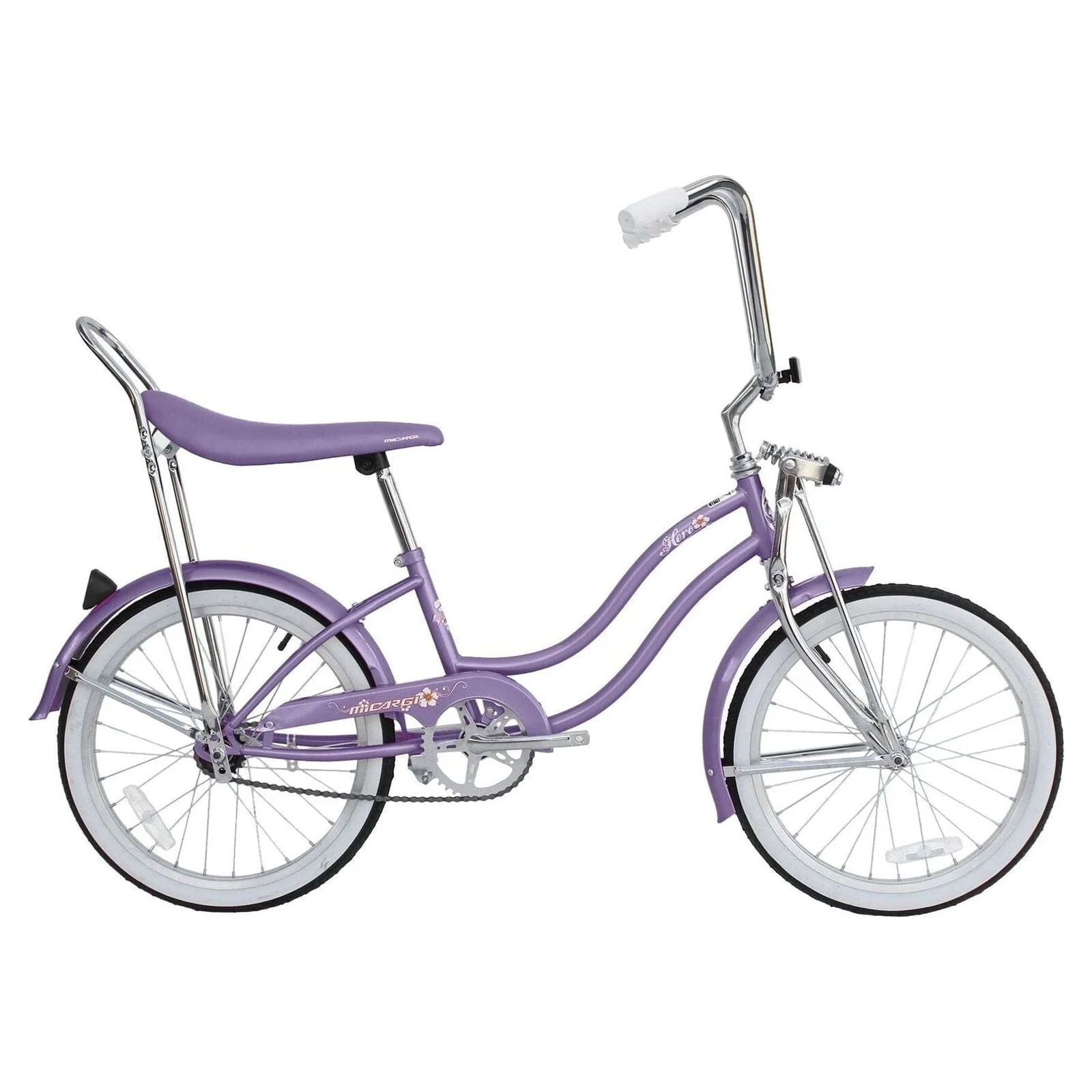 HERO 20" Beach Cruiser Coaster Brake Single Speed with Banana Seat Stainless Steel Spokes One Piece Crank Alloy Rims 36H Color: Purple - Image 2