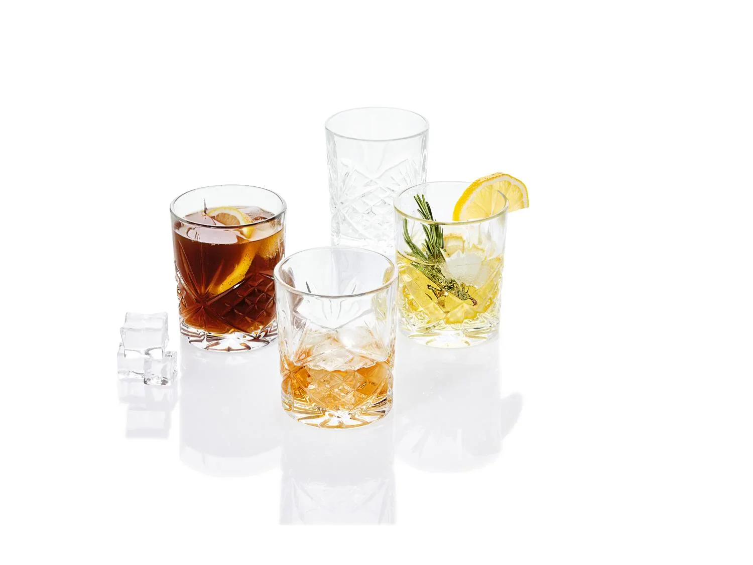 LIVARNO home Lot de 4 verres  whisky ou longdrink