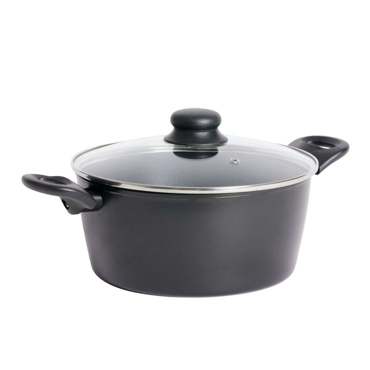 Faitout tous feux dont induction aluminium noir Ø24cm