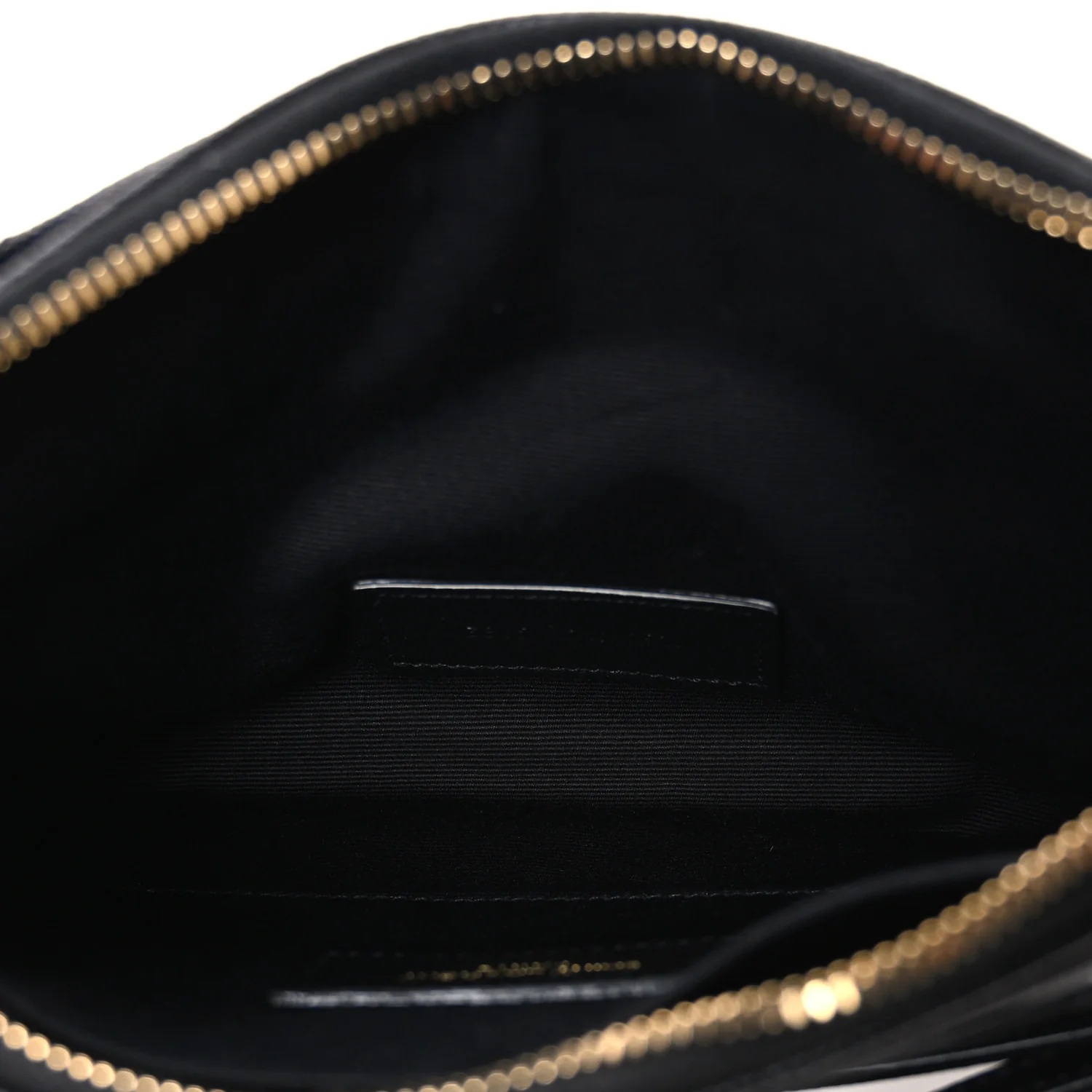 Grain De Poudre Chevron Monogram Large Bill Pouch Black