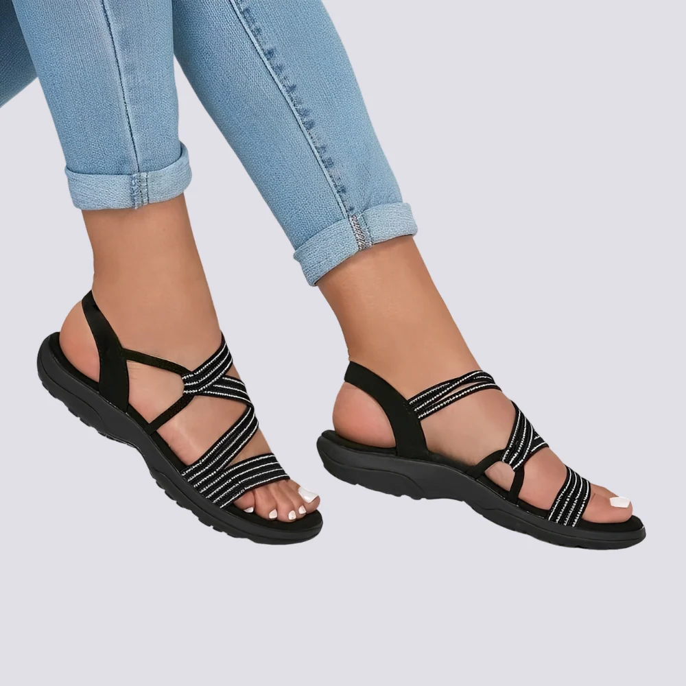 Abby - Sandales Femme - Pour Journées Décontractées à la Plage