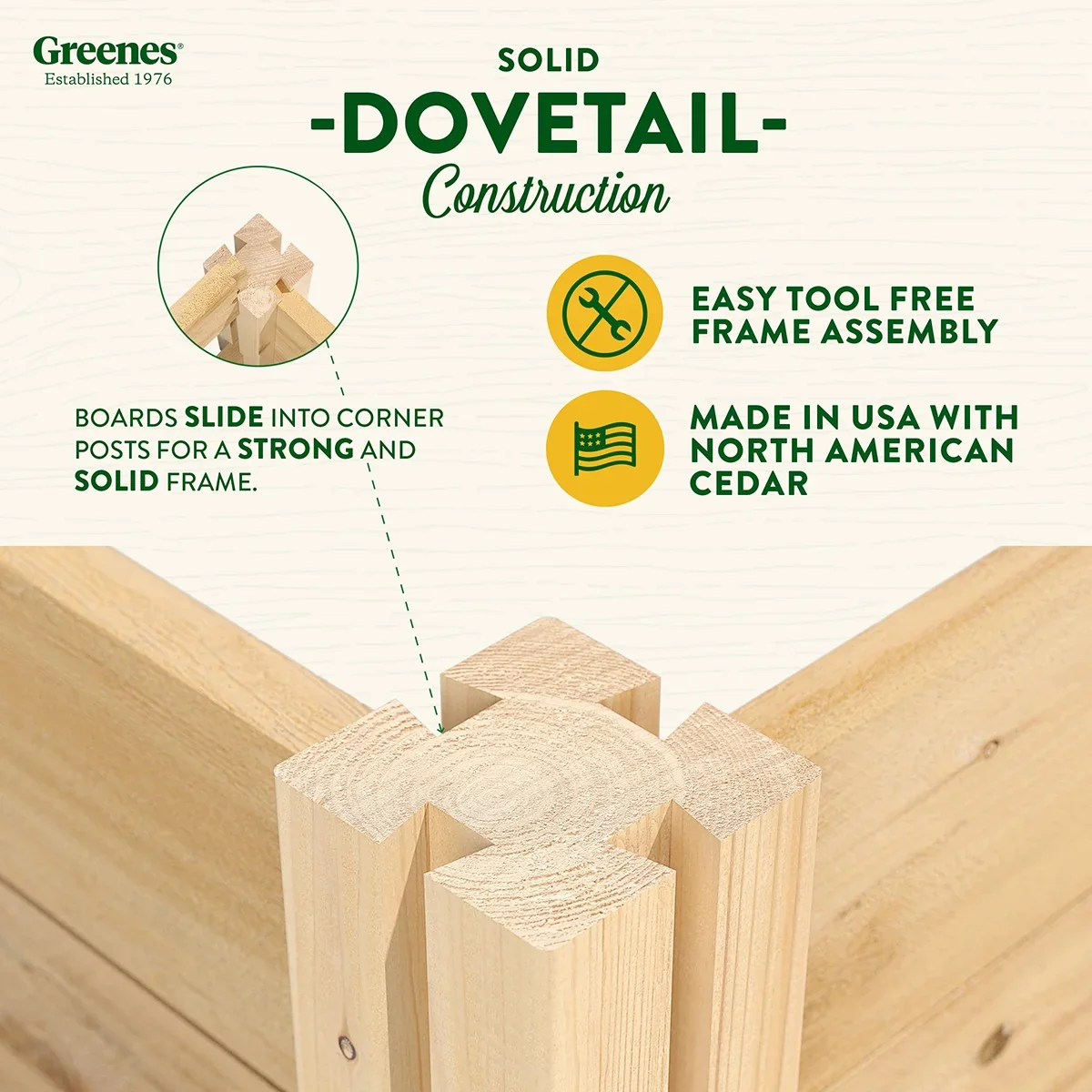 Greenes Fence 2' x 4' x 10.5 Original Cedar Raised Garden Bed