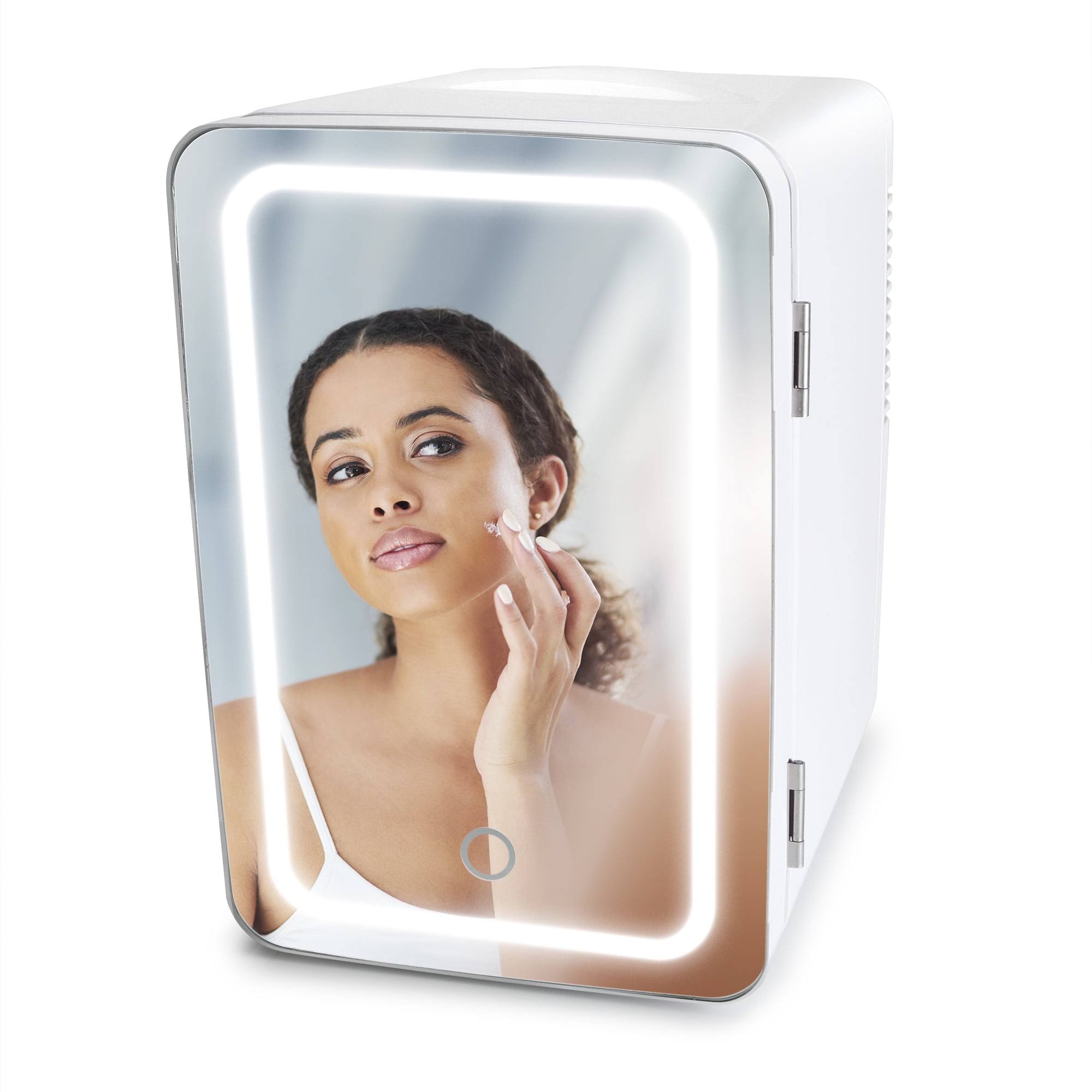 Personal Chiller K6202WH 6L Mini Fridge Beauty & Skincare Refrigerator, Glass Door, White, 10.6