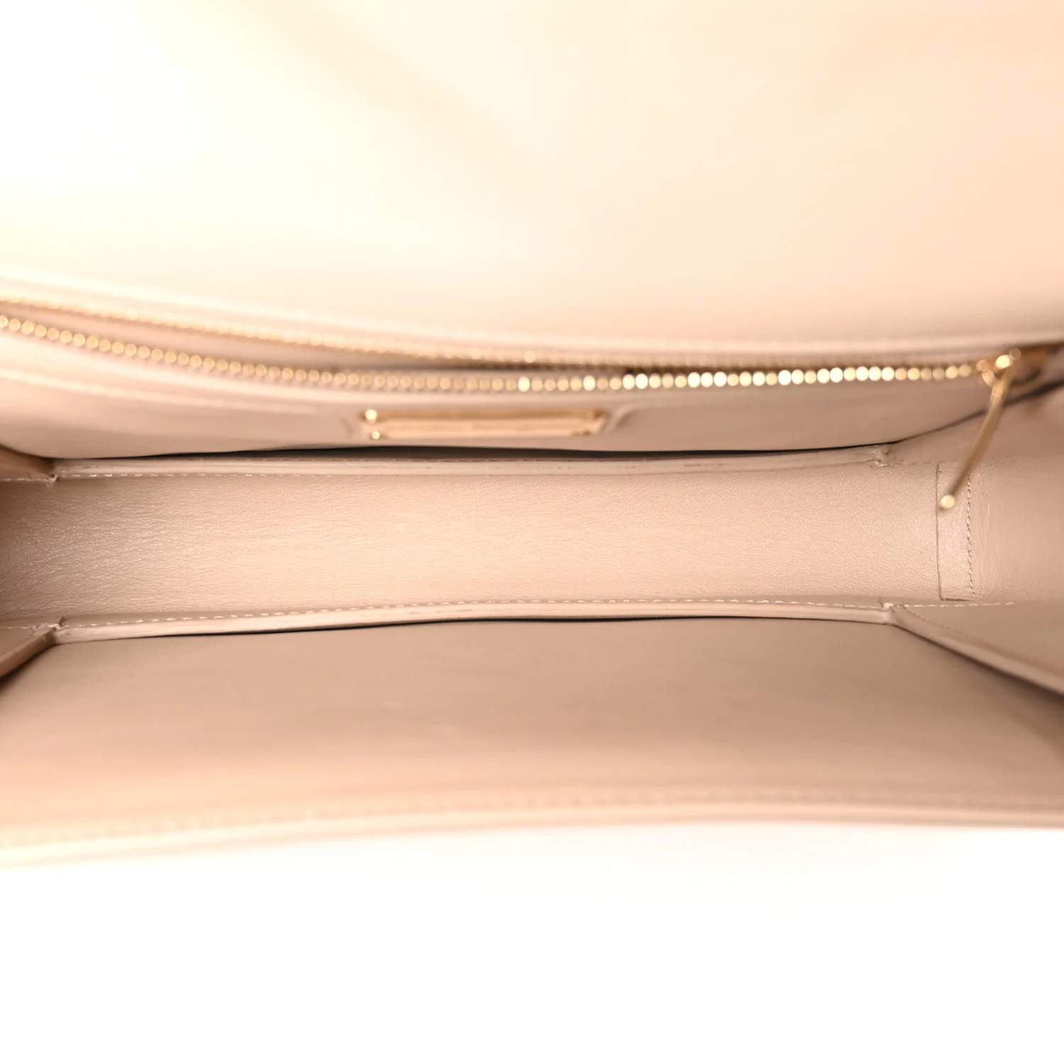 Printed Calfskin Ginny Shoulder Bag Beige