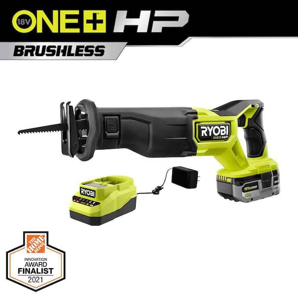 ONE+ HP 18V Brushless Cordless Reciprocating Saw Kit with 4 0 Ah HIGH PERFORMANCE Battery and Charger