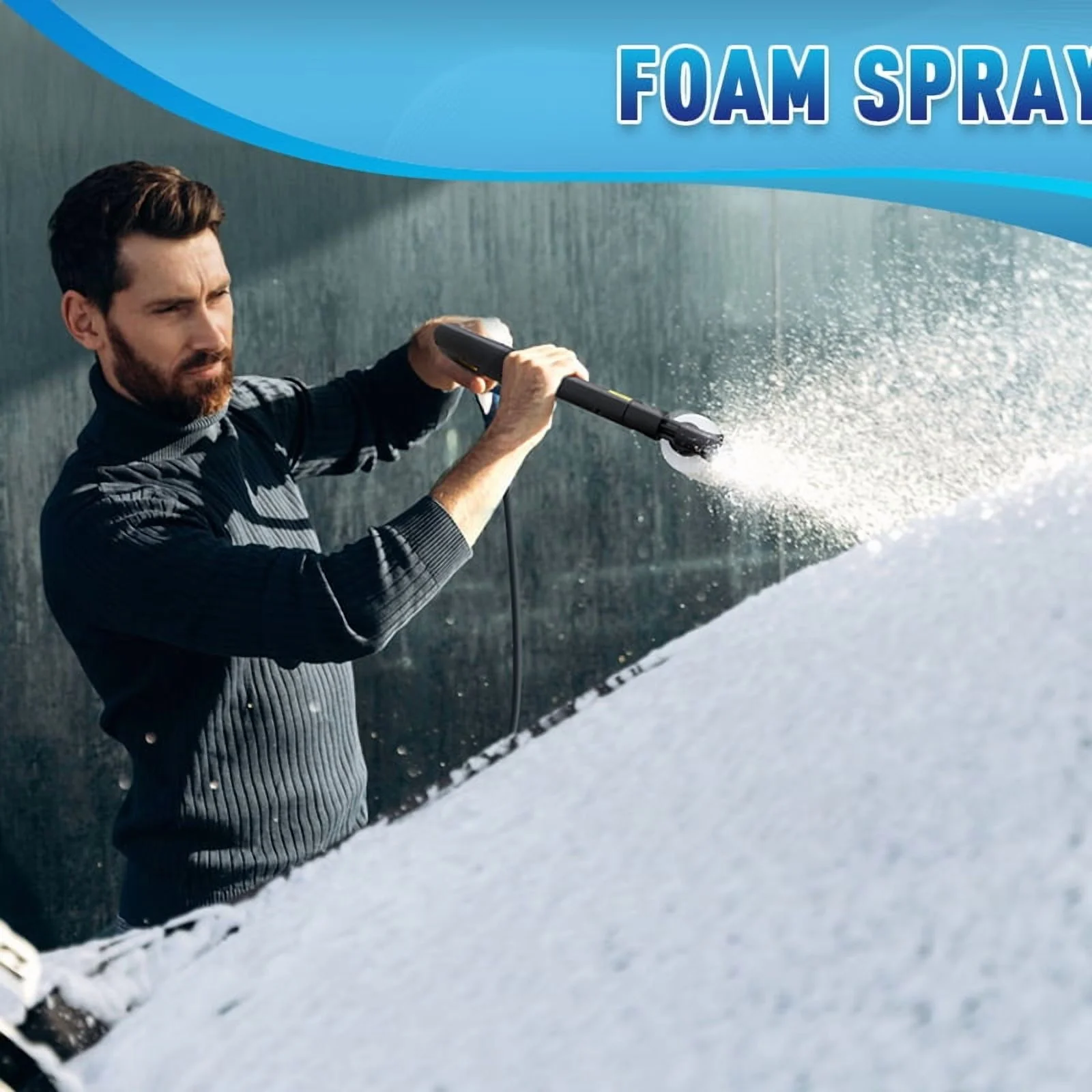 Electric Pressure Washer 5000PSI-Max 3.6GPM Power Washer Touch Screen Adjustable Pressure,4 Nozzles and 500ml Foam Cannon Power Washer Cleaning for Patio Blue(5000 psi) - Image 5