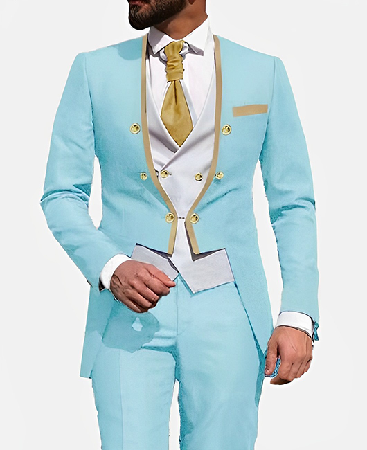 Ensemble 3 pièces : blazer croisé uni grande taille, gilet et pantalon.