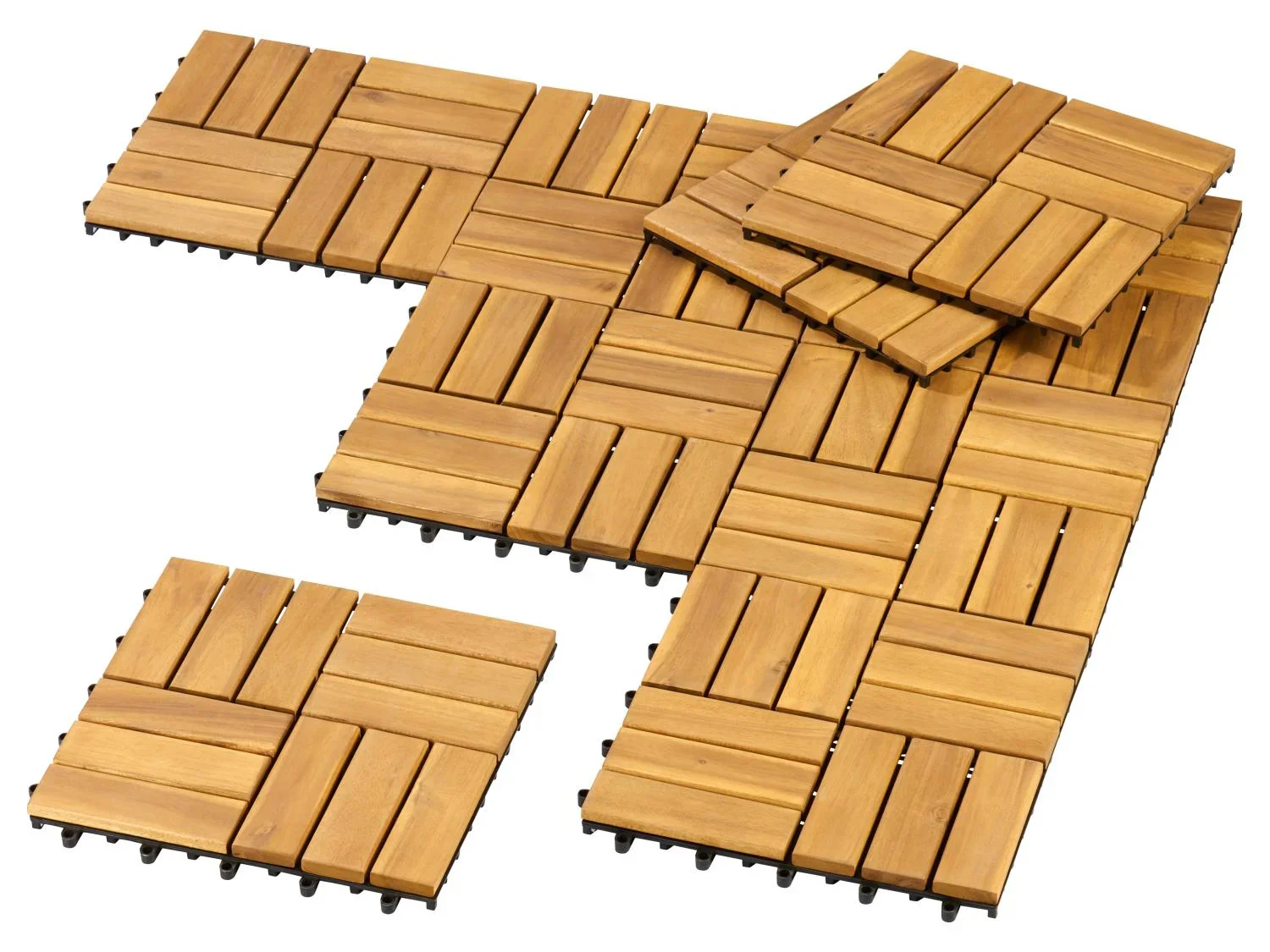 LIVARNO Dalles en bois, 9 pices