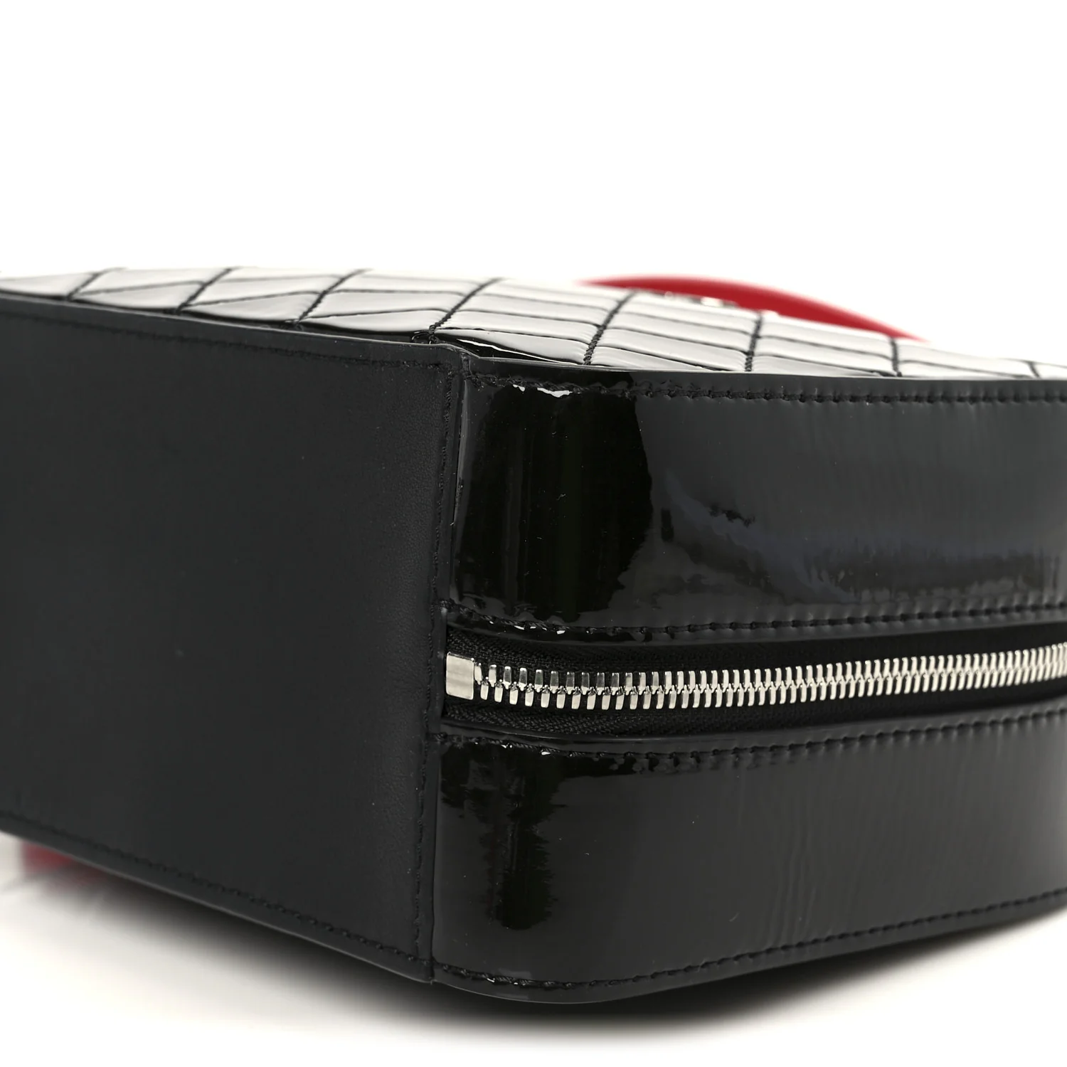 Patent Quilted Travel Kit Vanity Case Black