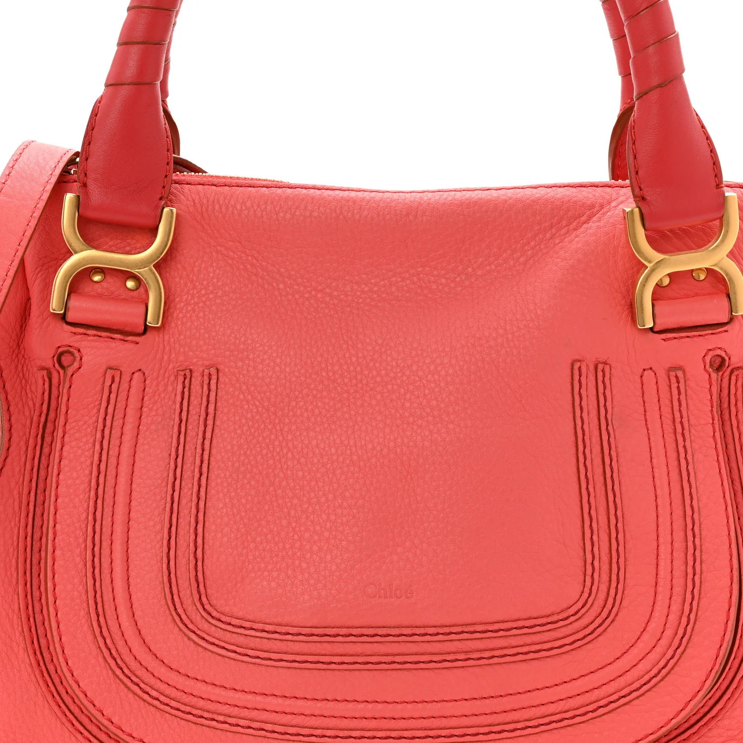 Calfskin Small Marcie Satchel Paradise Pink