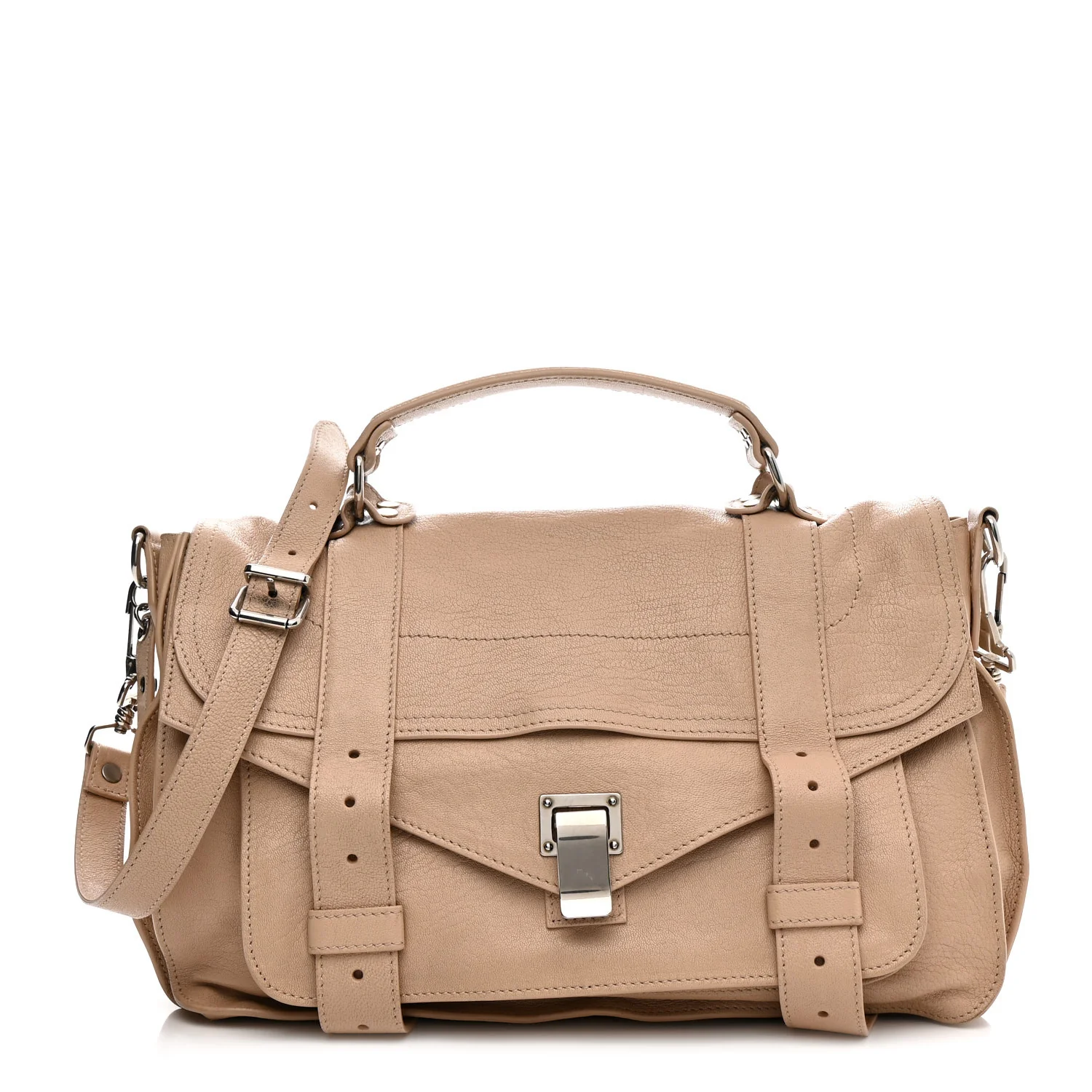 Lambskin Medium PS1 Satchel Nude
