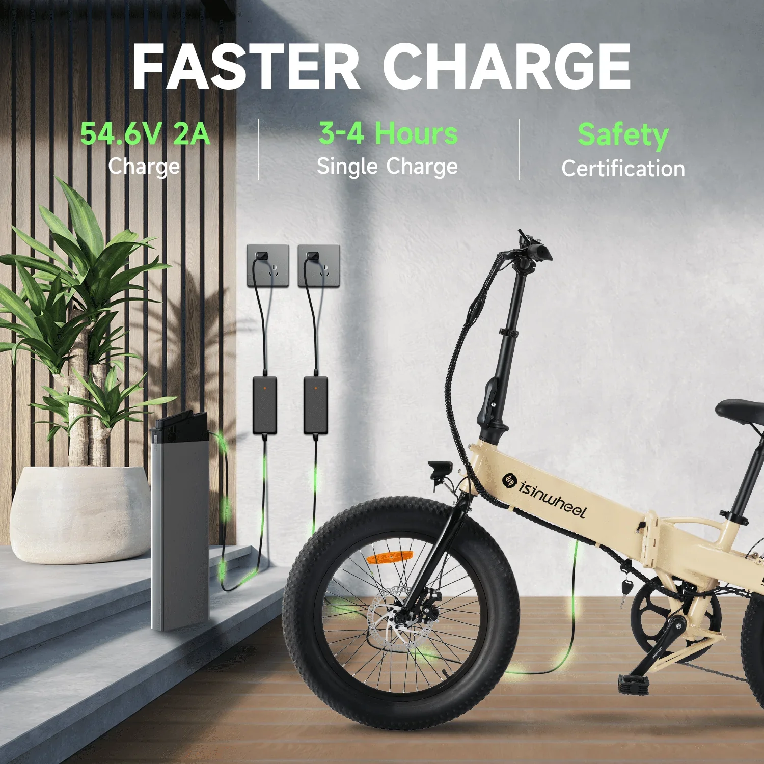 isinwheel U5-W Electric Bike Adult 500W, 20MPH, Max Range 45+ Mile E Bike, 20 Folding Bikes, 48V Removable Battery Electric Bicycle