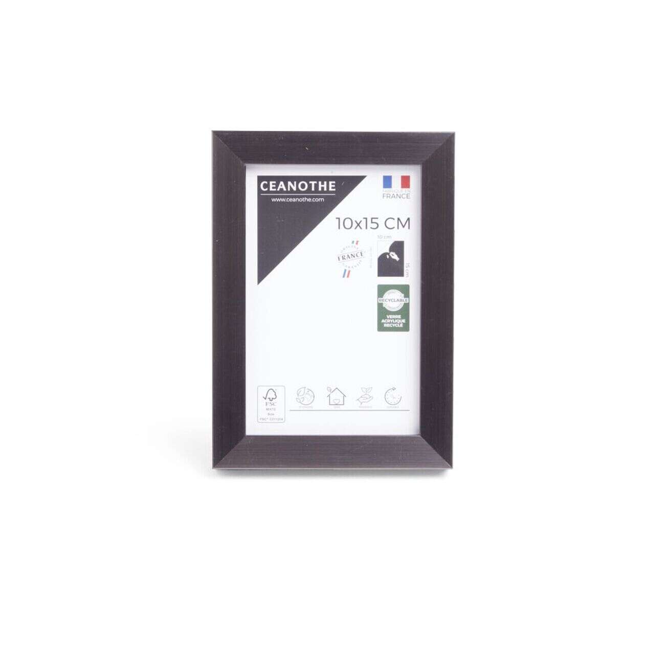 Cadre photo résine carbone 12,7x17,7cm pour photo 10x15cm