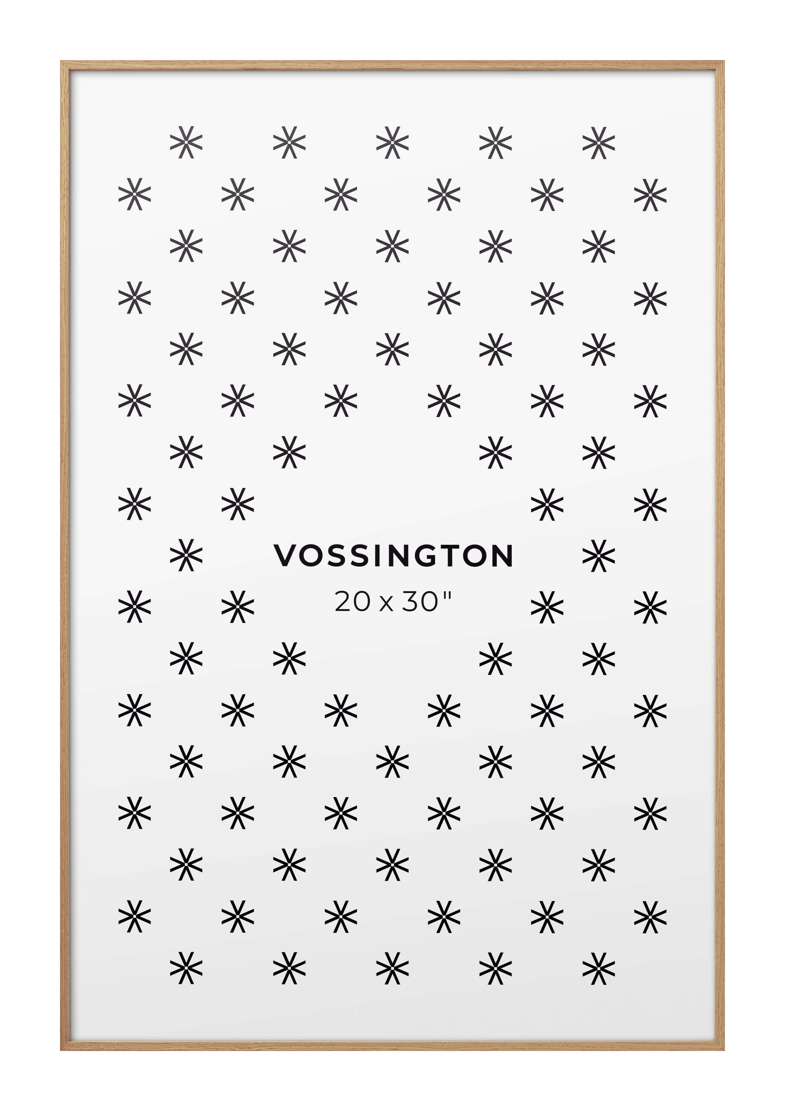Vossington Thin 20x30 Oak Frame - Light, Natural Wood Picture Frame for Wall - Fits 1 Photo, Poster, Art Print, or Puzzle - 20 x 30 - Large