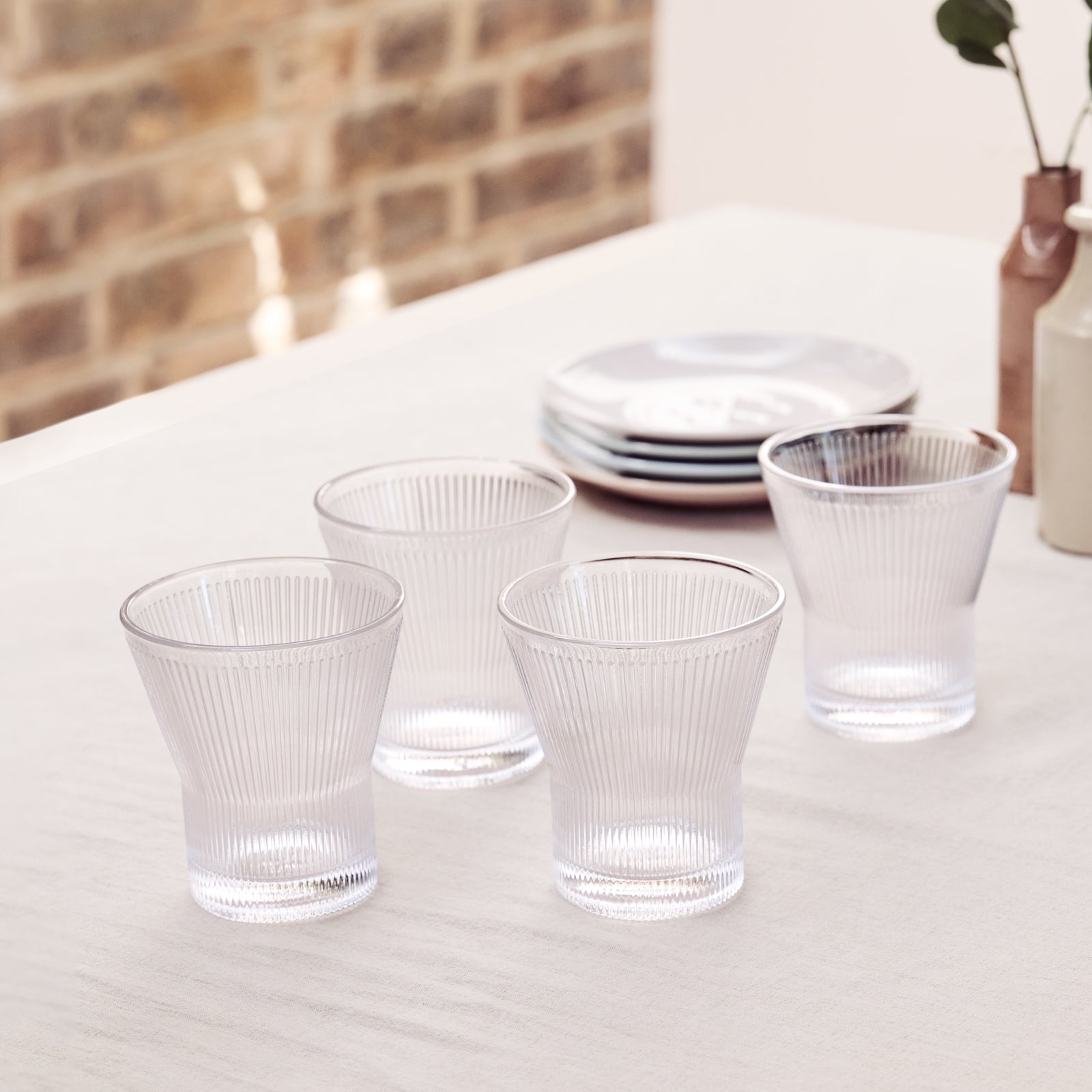 Lambeth Tumbler Clear, Set of 4