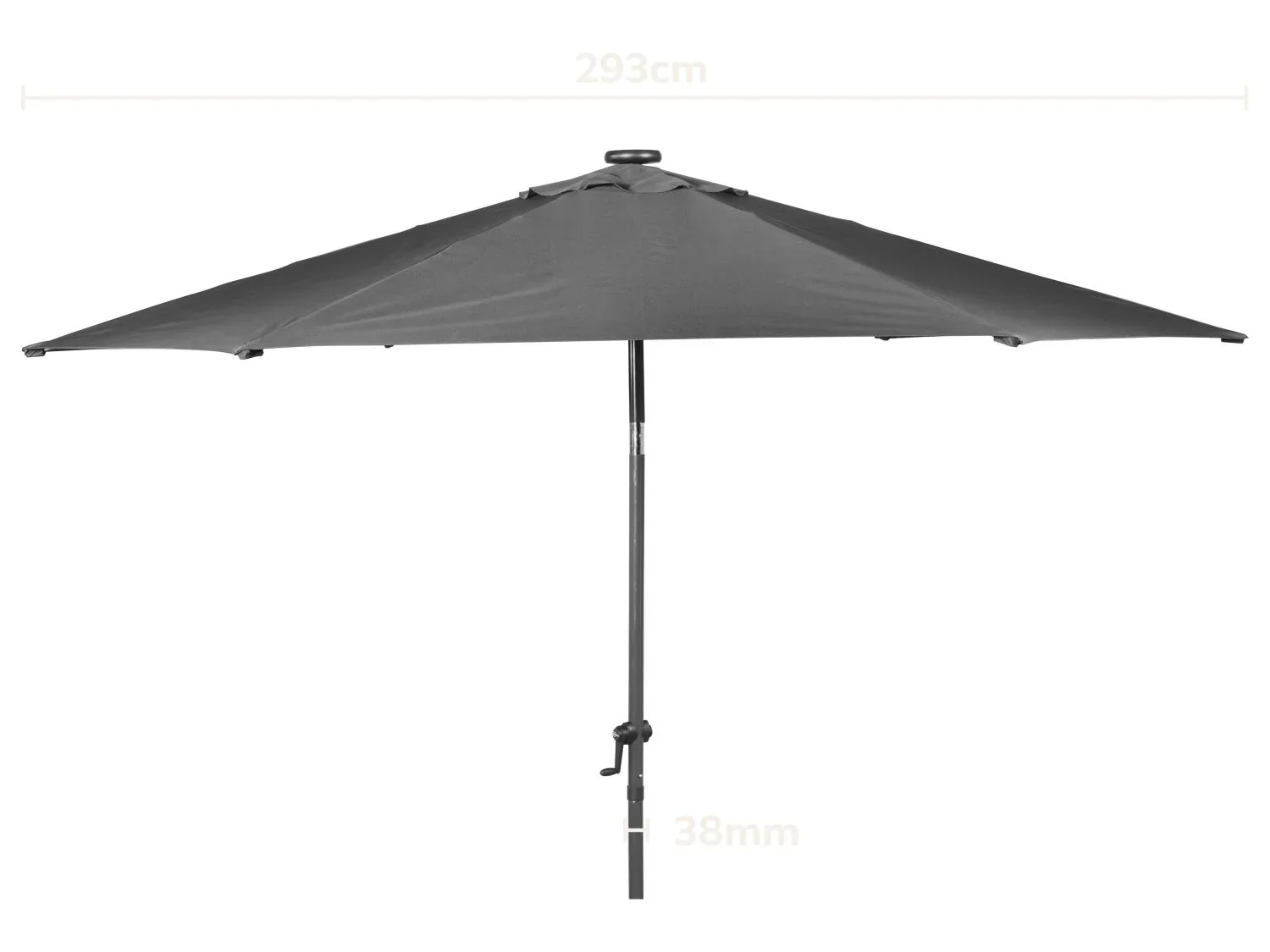 LIVARNO Parasol avec clairage solaire LED