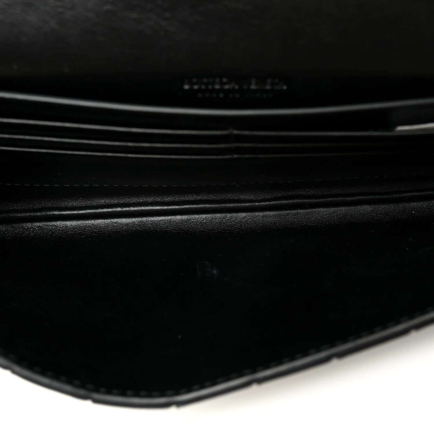 Nappa Intrecciato Long Andiamo Top Handle Clutch Black