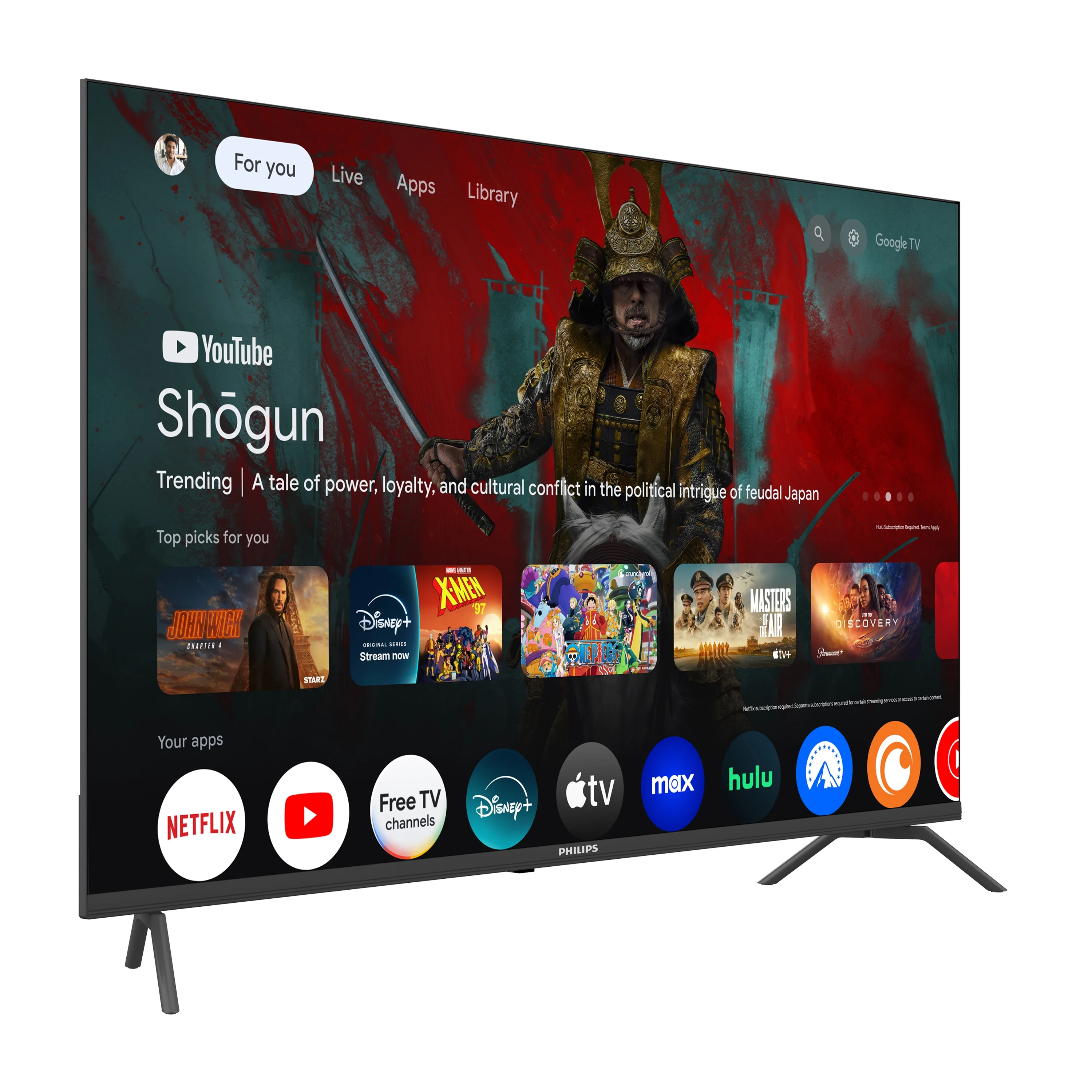 Philips 60 Class 4K Ultra HD (2160p) Google Smart LED TV (60PUL7555/F7)