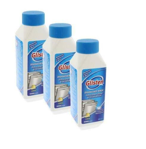 Glisten Dishwasher Cleaner & Disinfectant, Removes Limescale, Rust, Grease and Buildup, All-Natural, Fresh Lemon, Pack of 6