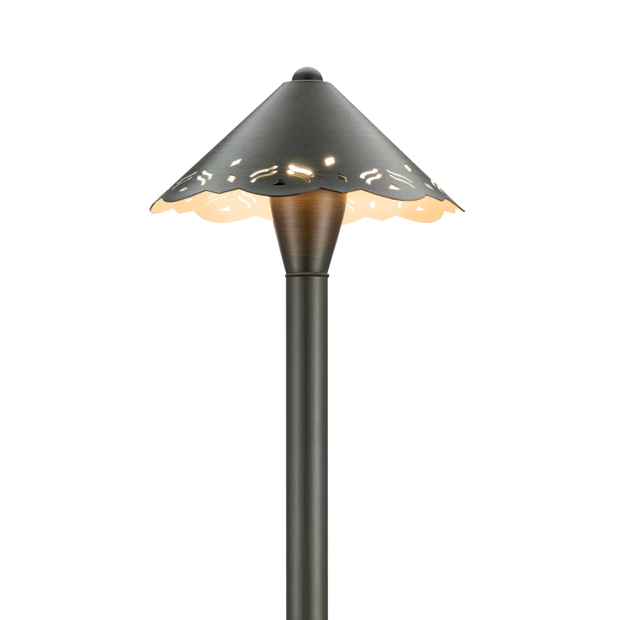 Gardenreet Brass Low Voltage Pathway Lights, 12V Outdoor LED Landscape Path Lights(Hat) for Walkway Driveway Garden Yard Without G4 Bulb