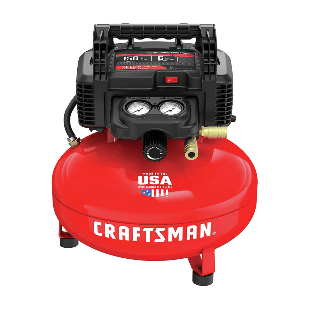 Compresseur d'air Craftsman 6 gallons (22,7 litres), sans huile, 150 PSI, portable avec kit d'accessoires