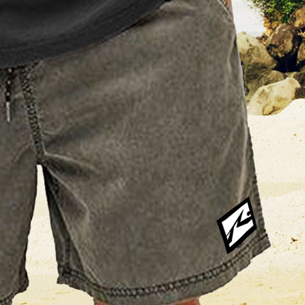 Short de surf vintage rouillé pour homme, idéal pour les vacances