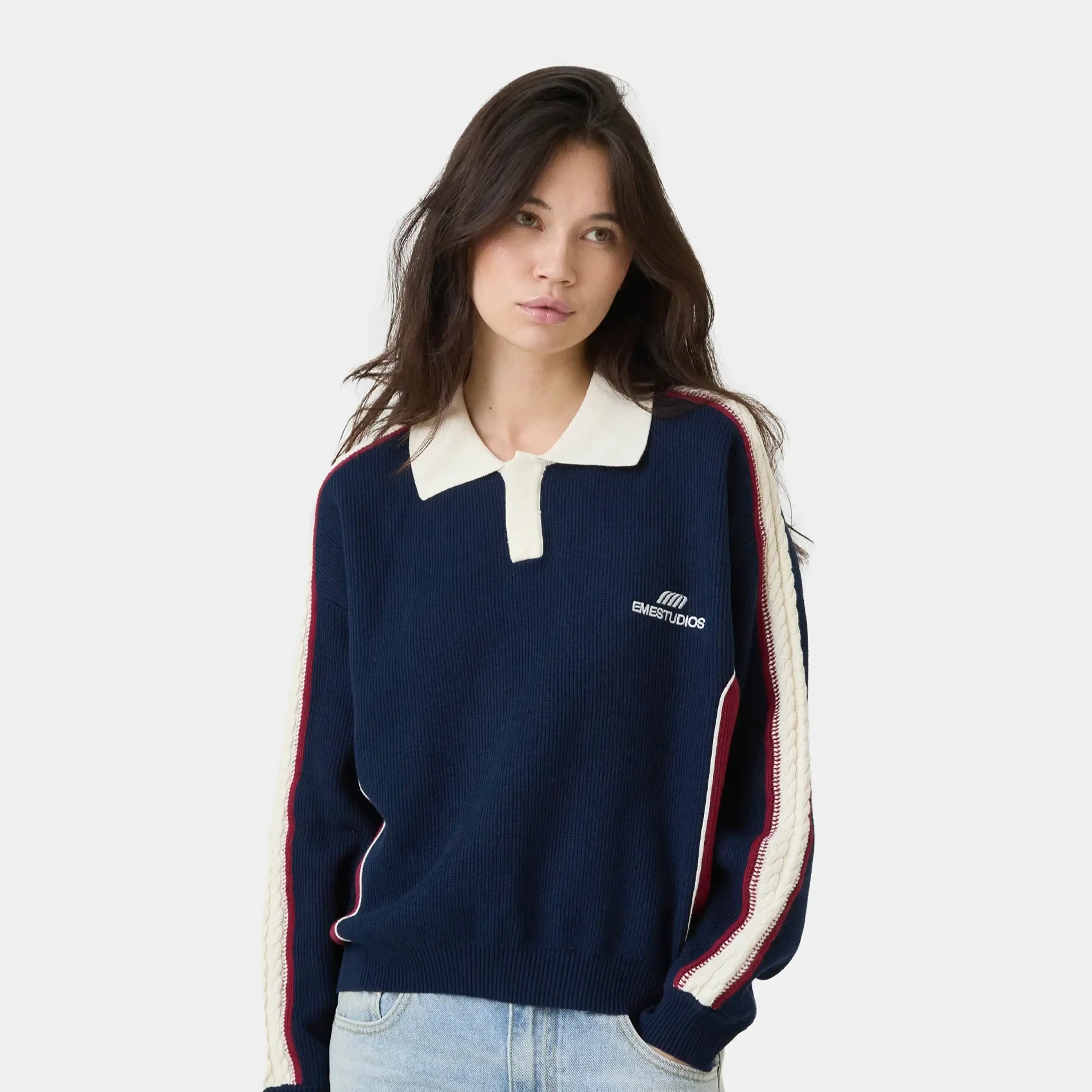 Chully Navy Knit Polo