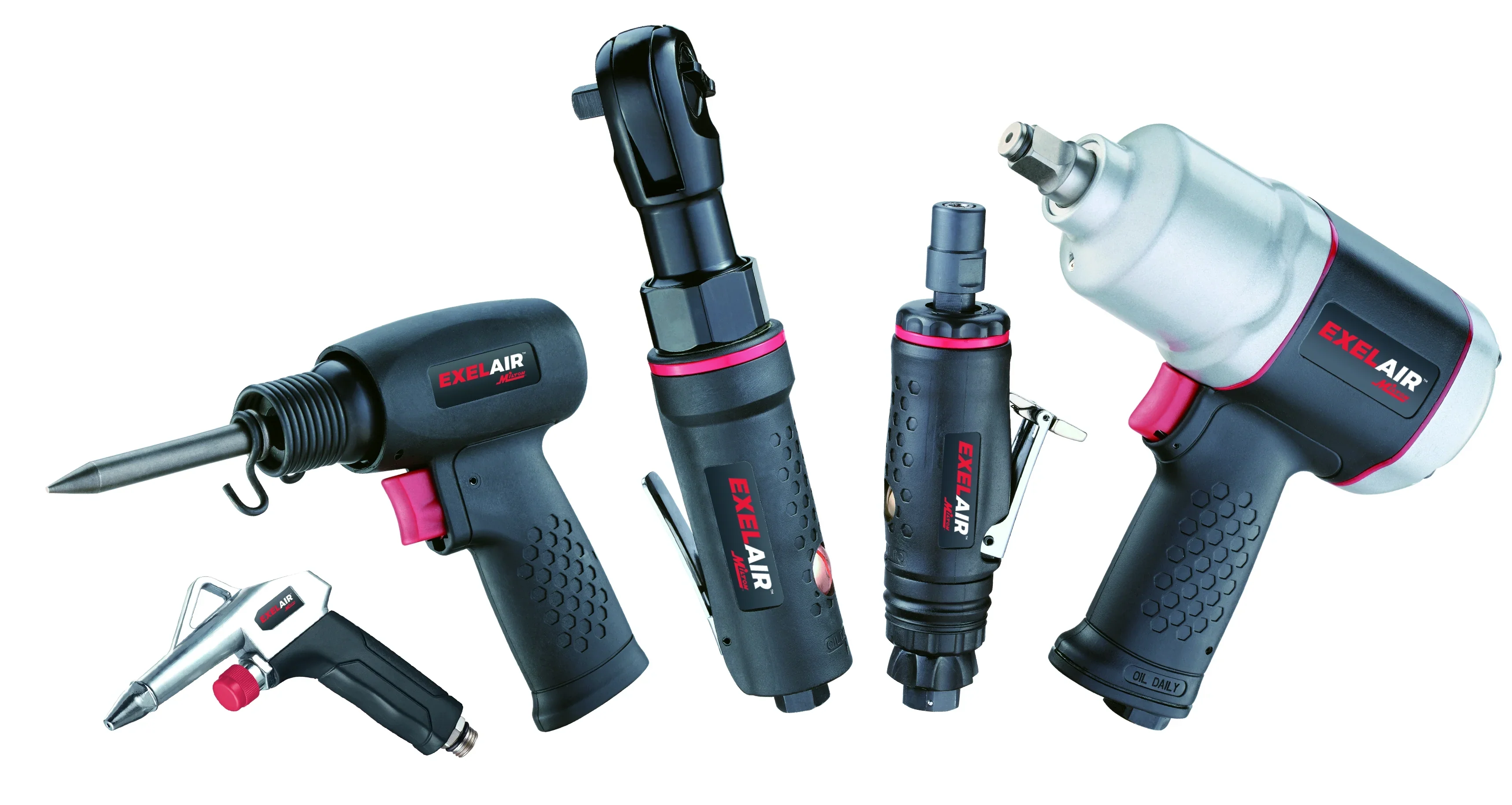 EXELAIR? by Milton 50-PC Professional Automotive Composite Air Tools & Accessory Kit w/ High Torque Impact Wrench