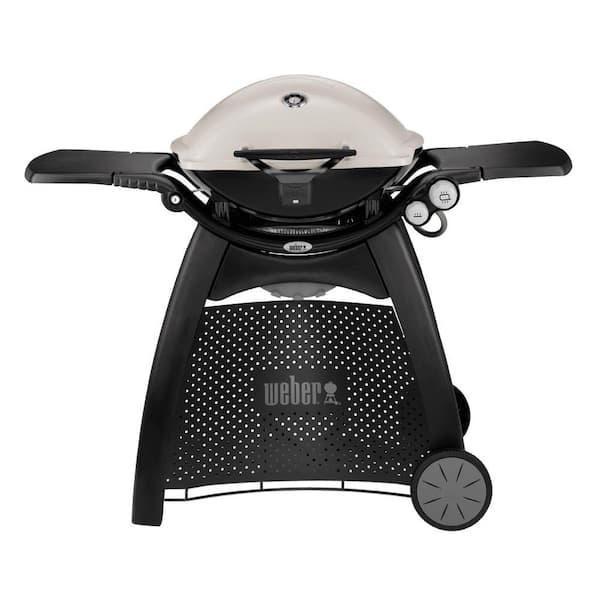 Q 3200 2 Burner Propane Gas Grill in Titanium with Built In Thermomter