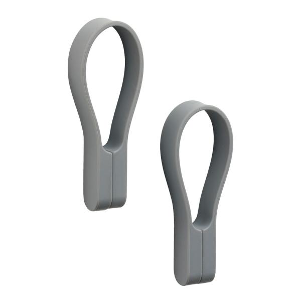 Loop håndklestropp magnet 2 stk grey