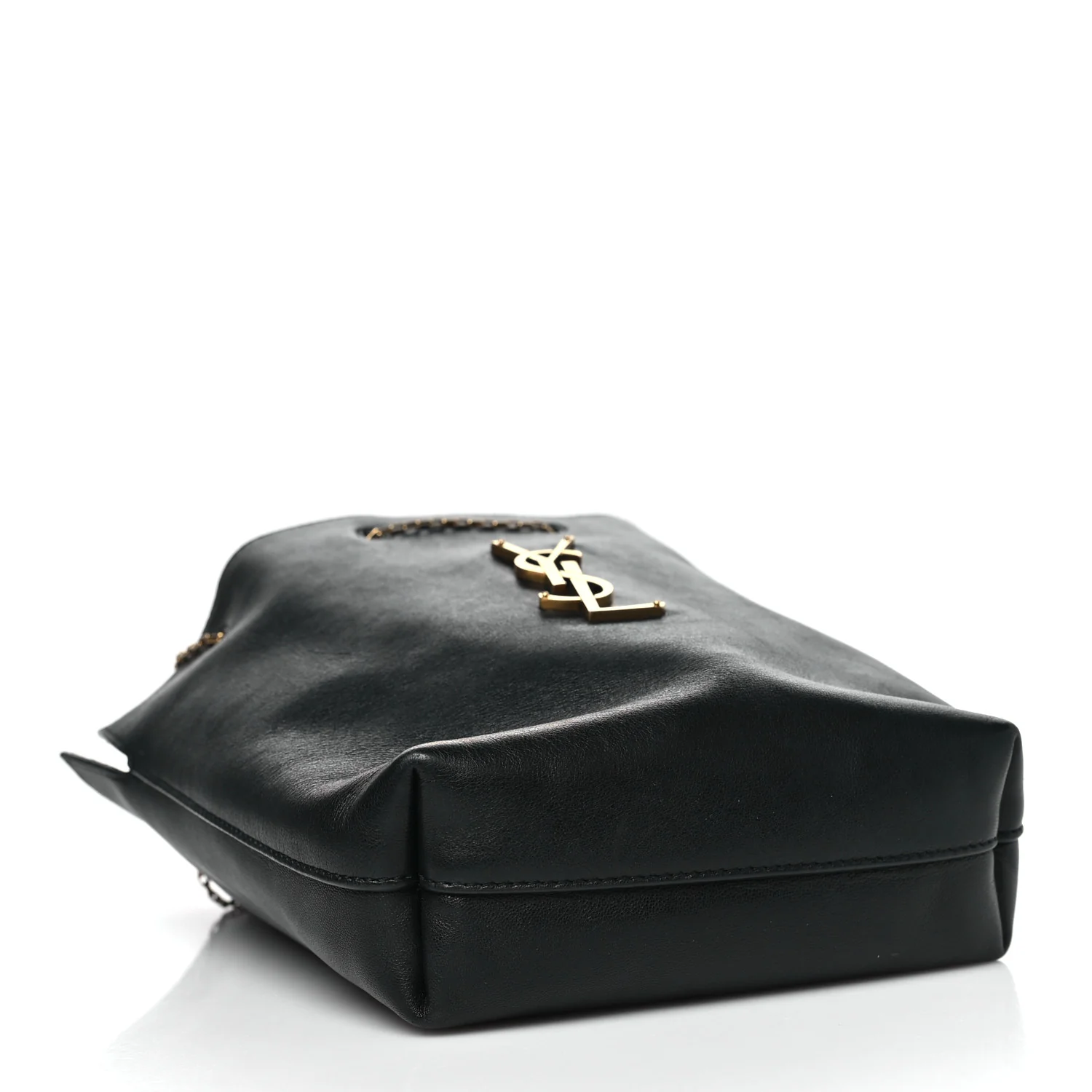 Lambskin Pochon Shoulder Bag Black