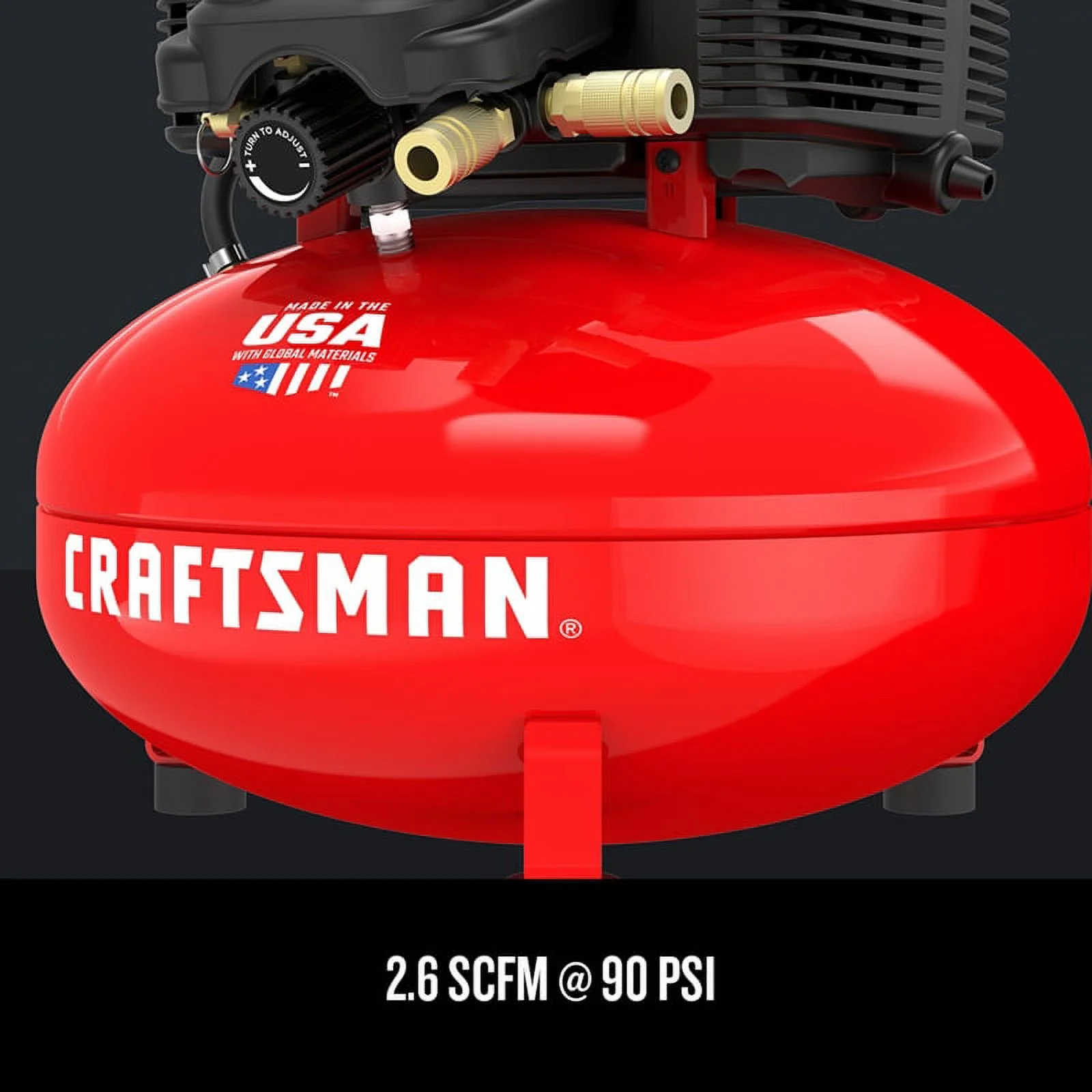 Red 0.8HP 150 PSI 1-Stage Oil-Free Air Compressor 6 gal - Image 5