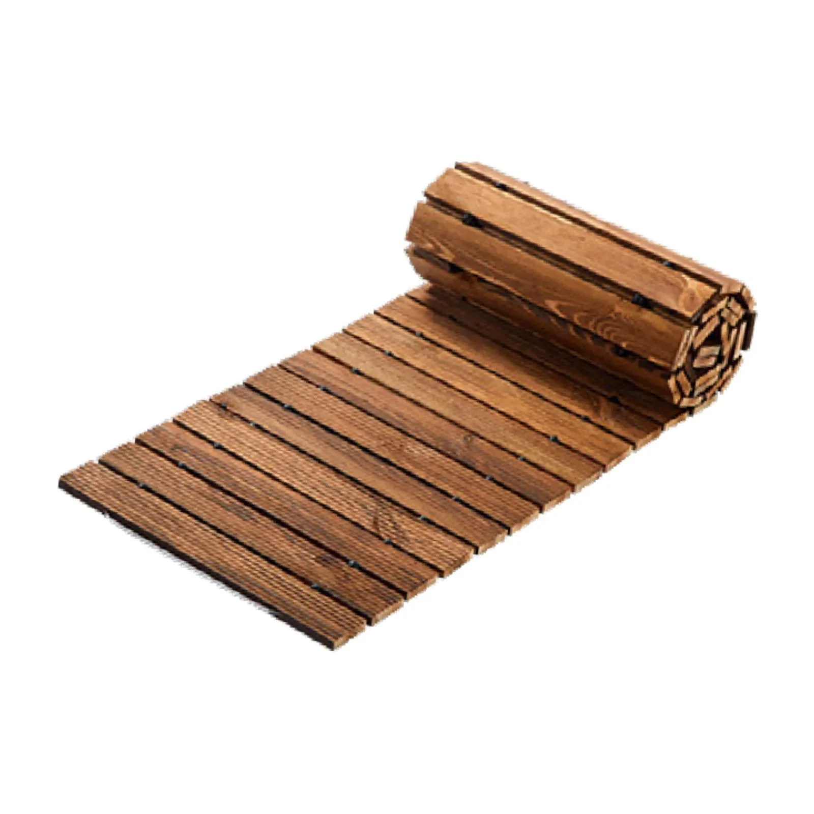 Miulika Wooden Garden Pathway Boardwalk Path Non Slip Weather Resistant Decorative Roll Out Straight Walkway for Beach Outside Garden Length 8.01Ft