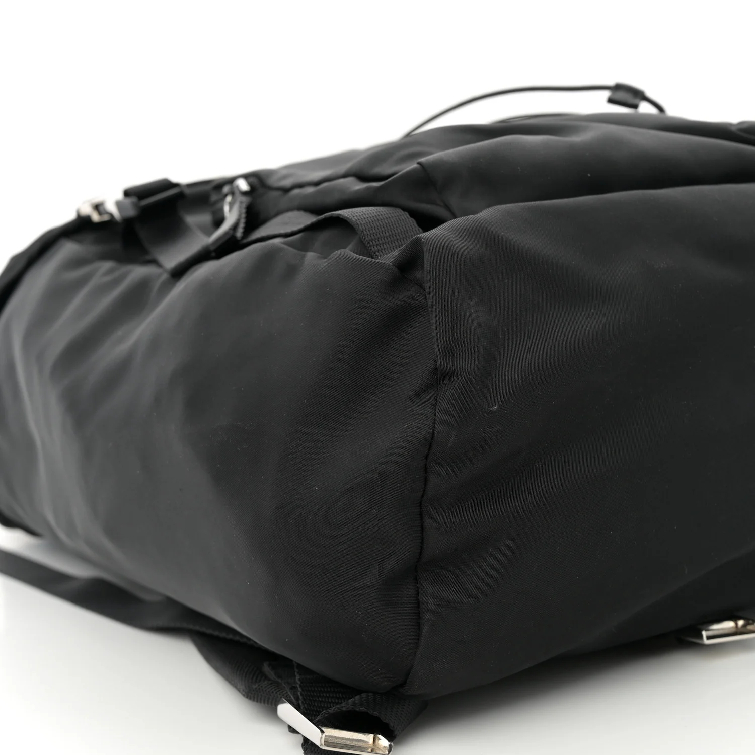 Tessuto Nylon Montagna Double Buckle Backpack Black