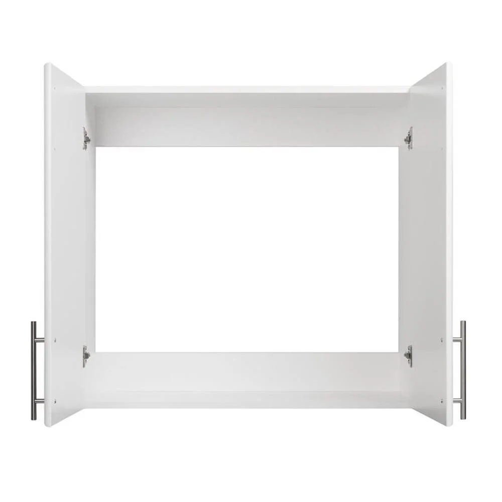 2 Piece Wood Wall Cabinet Set in White(White) Image 5